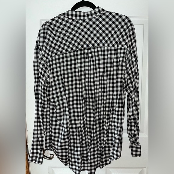 A New Day Black and White Checkered Blouse XXL - Picture 3 of 3